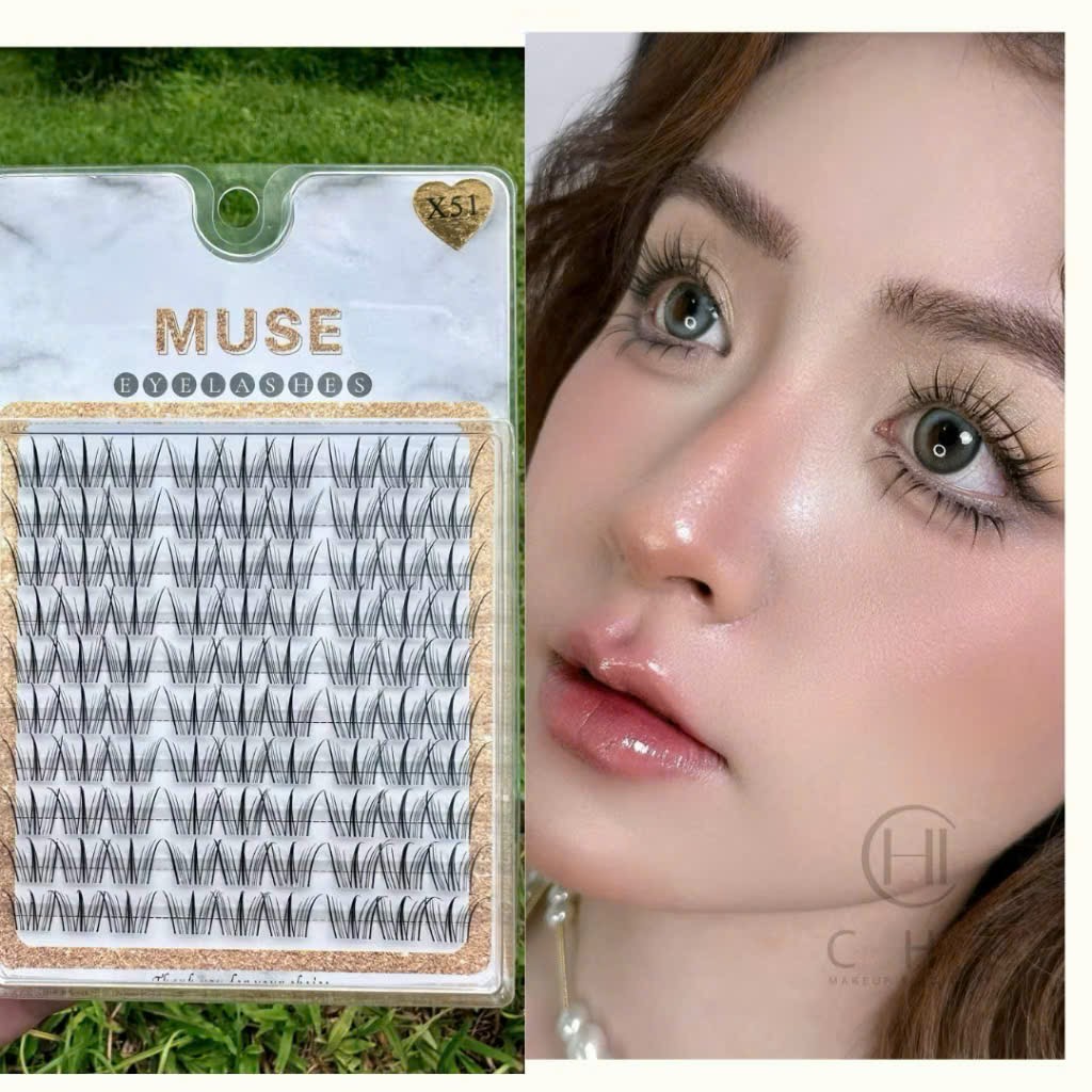 Mi Giả, Mi Cụm X51 MUSE, mã Mi X51 Mi tự nhiên, Không Cứng Form