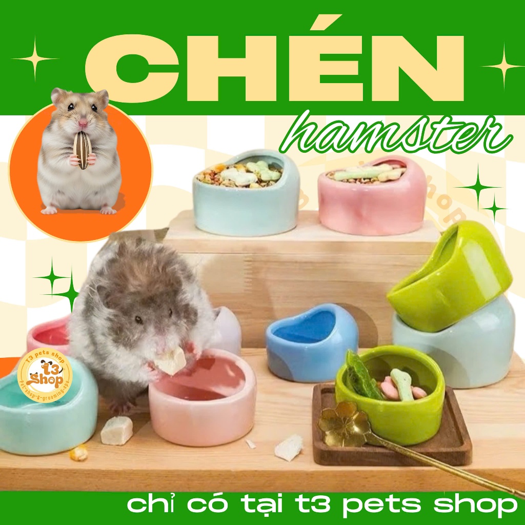 Chén vòm trơn cho hamster size nhỏ và lớn - T3 PETS SHOP