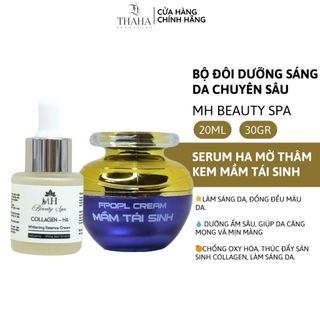   CHÍNH HÃNG  Bộ Kem Dưỡng Sáng Da & Serum Ha nhả nám MH Beauty Spa – Dưỡng Ẩm Làm Mịn Làm Sáng & Đều Màu Da 