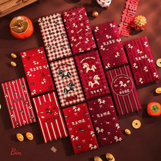  Set 6 Chiếc Lì Xì Hình Ngựa Và Nơ Vàng 2026 