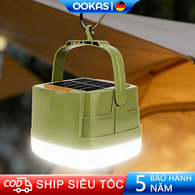 OOKAS Đèn LED Năng Lượng Mặt Trời Đa Năng Cầm Tay,Đèn Tích Điện Chống Nước