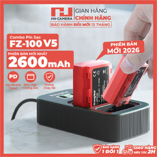  Bộ Pin sạc đôi KingMa NP FZ100 V5 2600mAh cho Sony A9 A7III A7RII Chính hãng bảo hành 12 tháng  Bản mới 2026  