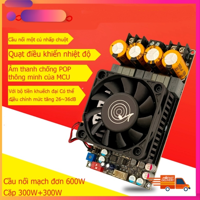 Mạch Khuếch Đại Âm Thanh ZK-3002 TPA3255 stereo 300WX2 bridge mono 600W 18-50vDCMạch Khuếch Đại Âm T