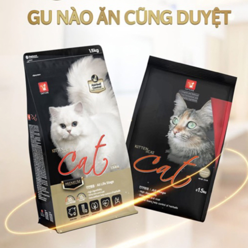 Hạt Cat's Eye Premium 400g & 1,5kg, Cat's Eye 1kg cho mèo bịch nguyên