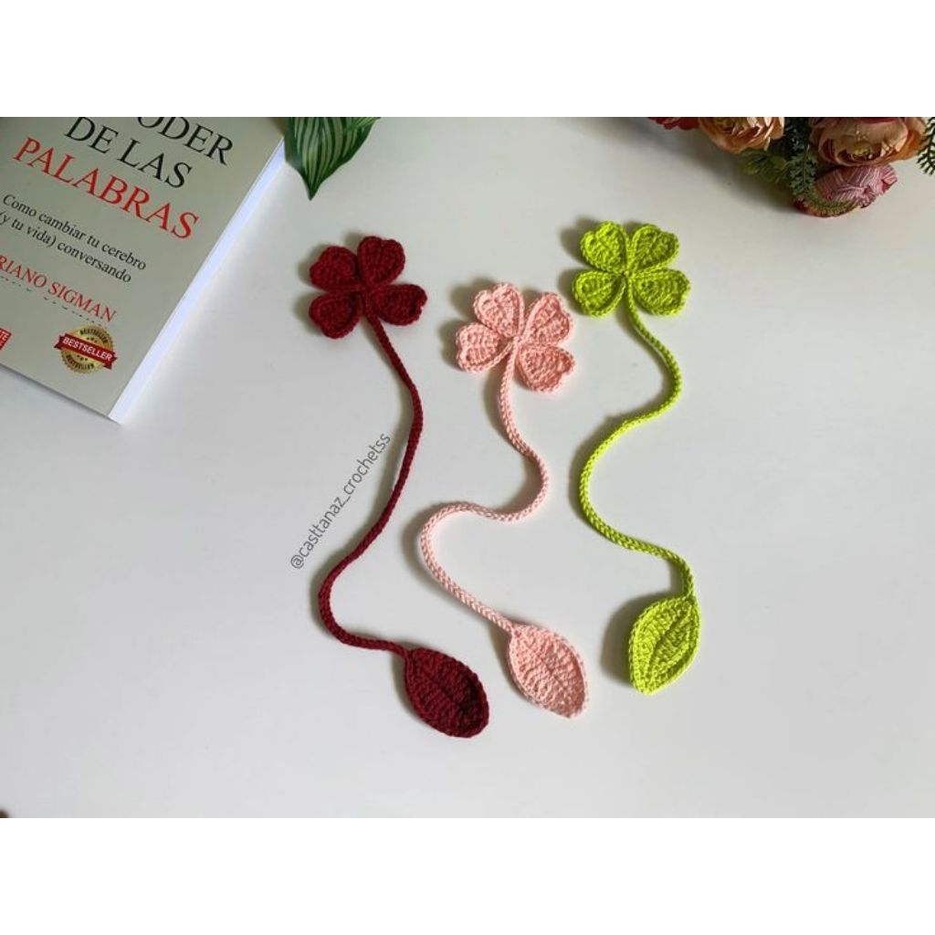 📑 Đánh dấu sách/ Bookmark/ 🌸 BOOKMARK LEN MÓC HANDMADE – HOA NHỎ XINH, ĐÁNH DẤU TRANG SÁCH 🌸