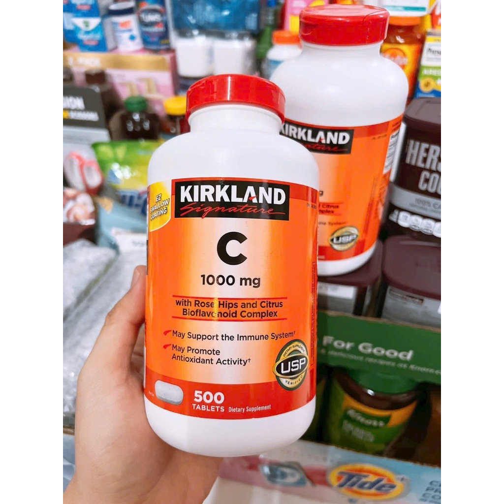🍊🍊Viên uống bổ sung Vitamin C Kirkland Signature Vitamin C 1000mg 500 viên của Mỹ. 🇺🇸🇺🇸