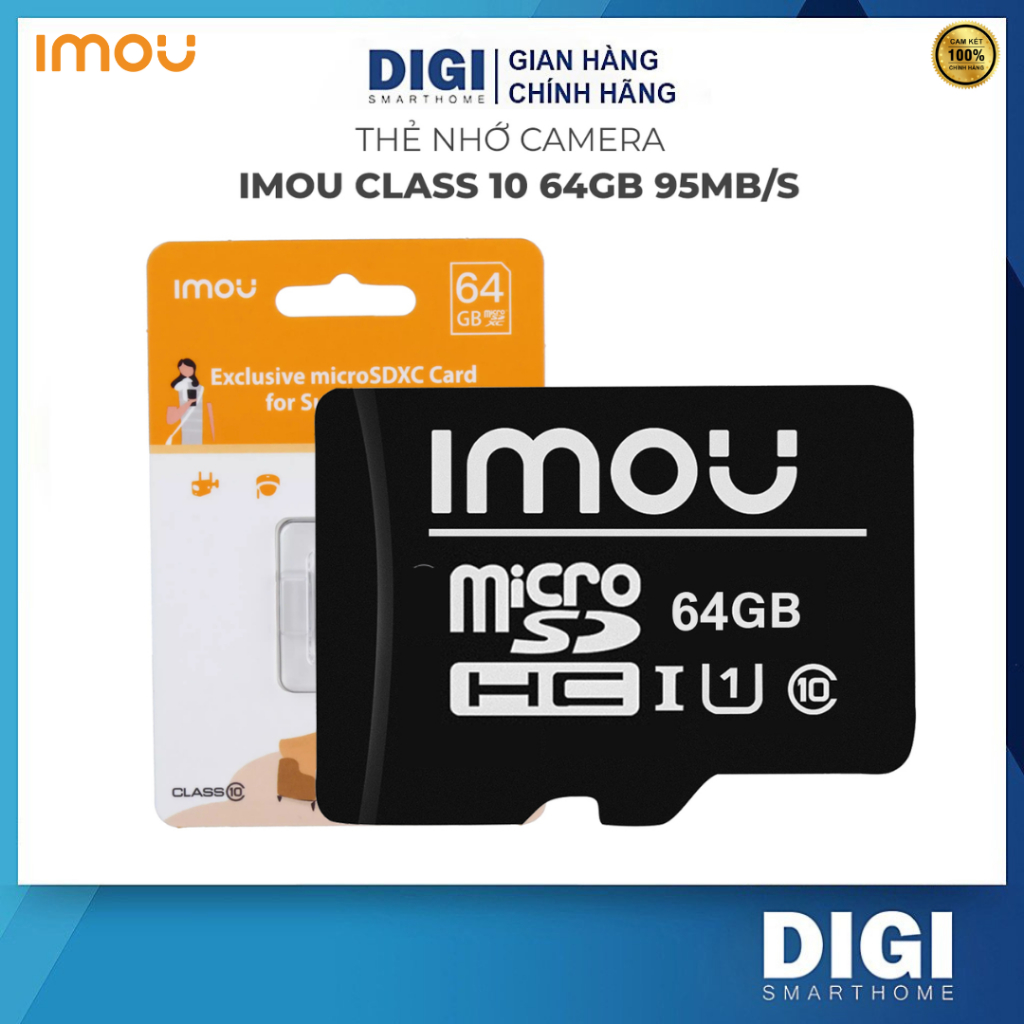 Thẻ Nhớ Micro SD IMOU 32GB/64GB/128GB Chính Hãng - Tốc Độ Cao, Chuyên Dùng Cho Camera, Bảo Hành 5 Năm