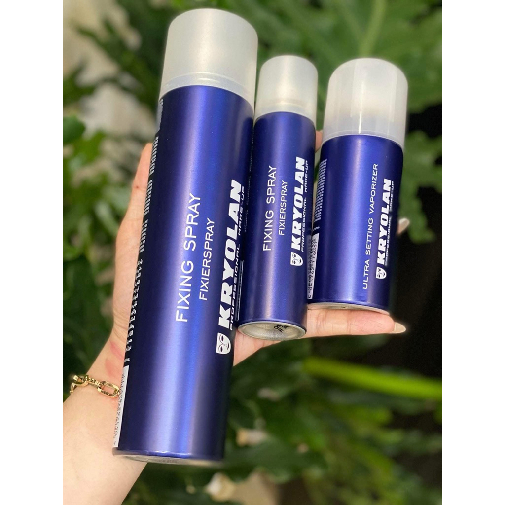 [CHÍNH HÃNG 100%] XỊT KHOÁ NỀN KRYOLAN FIXING SPRAY 75ML- 100ML- 300ML