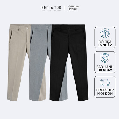 Quần tây nam Ben & Tod SL2120 BB007 cotton co giãn, nam tính, chỉnh chu Slimfit [Special]