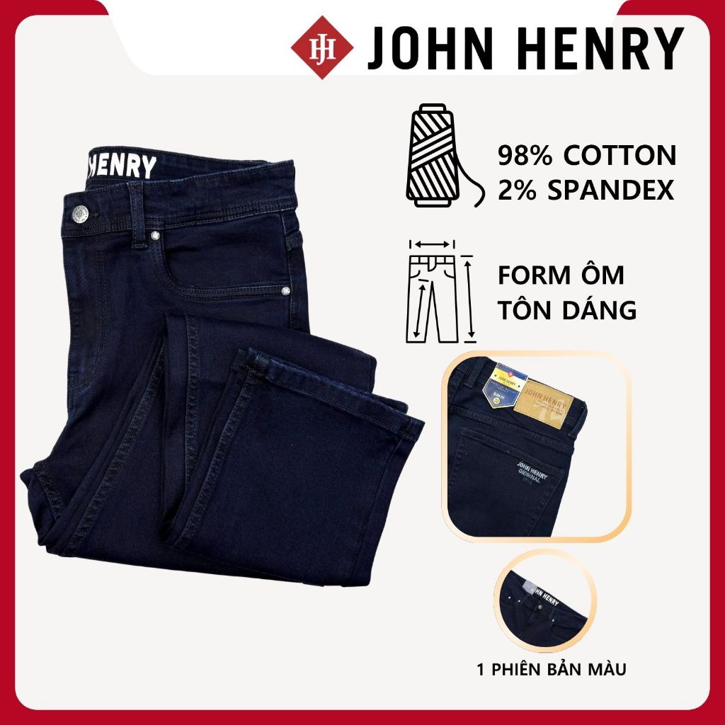 JOHN HENRY - JN26SS01C - Quần Jean Dài Nam Form Ôm -  SLIM FIT
