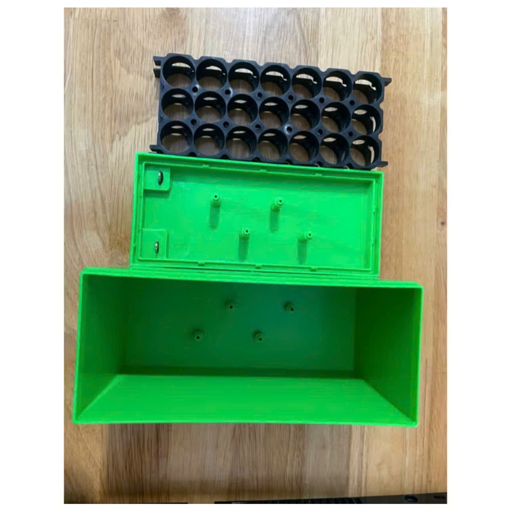 Bộ Vỏ Hộp Đựng Pin 21 Cell 18650 12v 3S - 7P . Mạch BMS 3S 15ah, Sạc 12.6v 2A Đủ