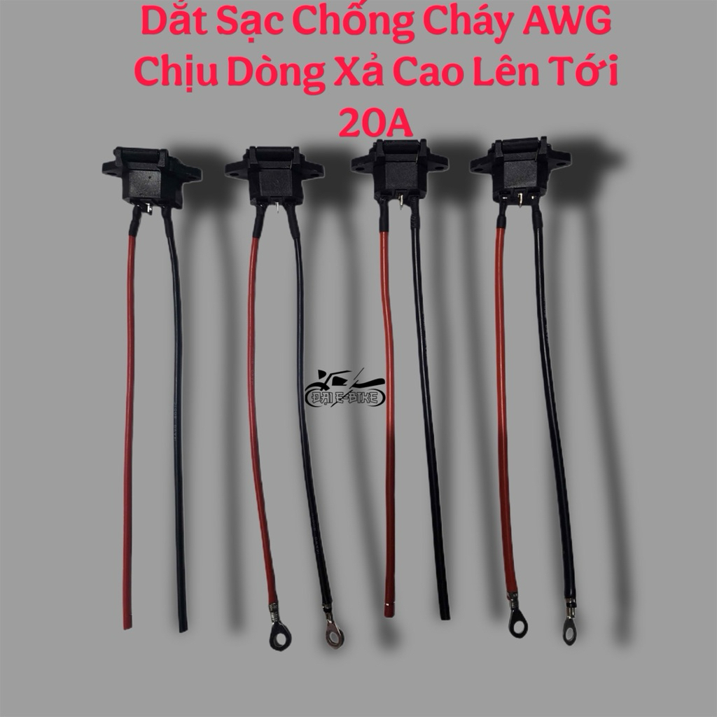 Giắc Sạc Xe Điện AWG Chống Cháy Chịu Dòng Xả Cao Lên Đến 20A