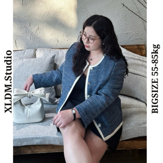  Áo dạ tweed BIGSIZE Hàn Quốc thiết kế có size từ 58-85kg XLDM Studio   Windy Top  