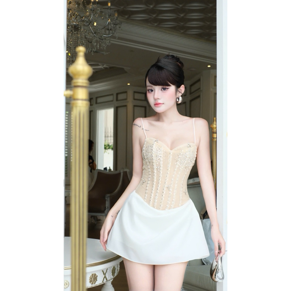 𝐍𝐄𝐖 𝐀𝐑𝐑𝐈𝐕𝐀𝐋 ✨ CAM KẾT CHUẨN HÌNH (𝐎𝐑𝐀𝐍𝐆𝐄 𝐒𝐓𝐔𝐃𝐈𝐎𝐒 ) - Julia Dress 5 - Đầm Thiết Kế Cúp Ngực Kết Cườm 