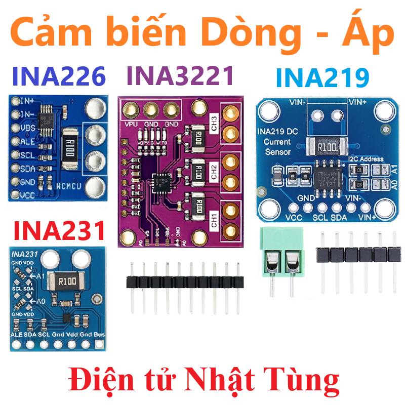 Cảm biến INA231 / INA226 / INA219 / INA3221 đo Điện áp / Dòng điện / Công suất thiết bị DC