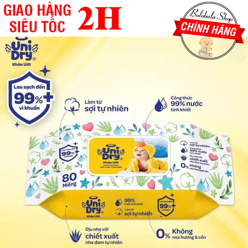 Khăn Ướt Unifresh - Baby Care - Unidry sơ sinh 80 miếng