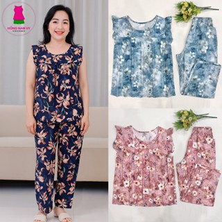  Đồ bộ trung niên dài cánh tiên tole lanh 2 da 47-75kg đẹp mát DCT-TN 