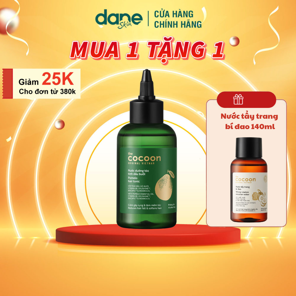  Nước dưỡng tóc tinh dầu bưởi Cocoon 140ml - Xịt bưởi Cocoon mọc tóc giảm rụng tóc 