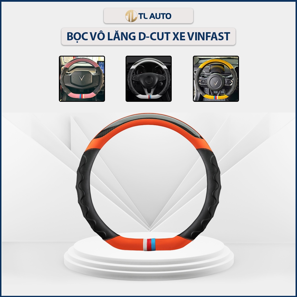 Bọc vô lăng DCUT cho xe ô tô Vinfast Limo Green VF7