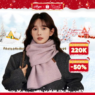  Khăn quàng cổ nữ mùa đông HUMI choàng cổ len giữ ấm chất cashmere cao cấp bản to du lịch quà tặng 