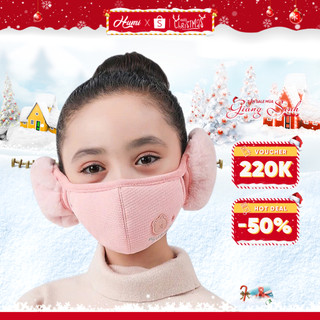  Khẩu trang bé trai gái HUMI giữ ấm cho mùa đông cản bụi chất liệu an toàn cho bé 
