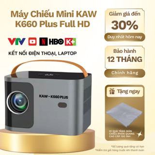 Máy Chiếu Mini KAW K660 Plus, hỗ trợ video 4K, Tự Động Lấy Nét Chính Hãng BH 12 Tháng