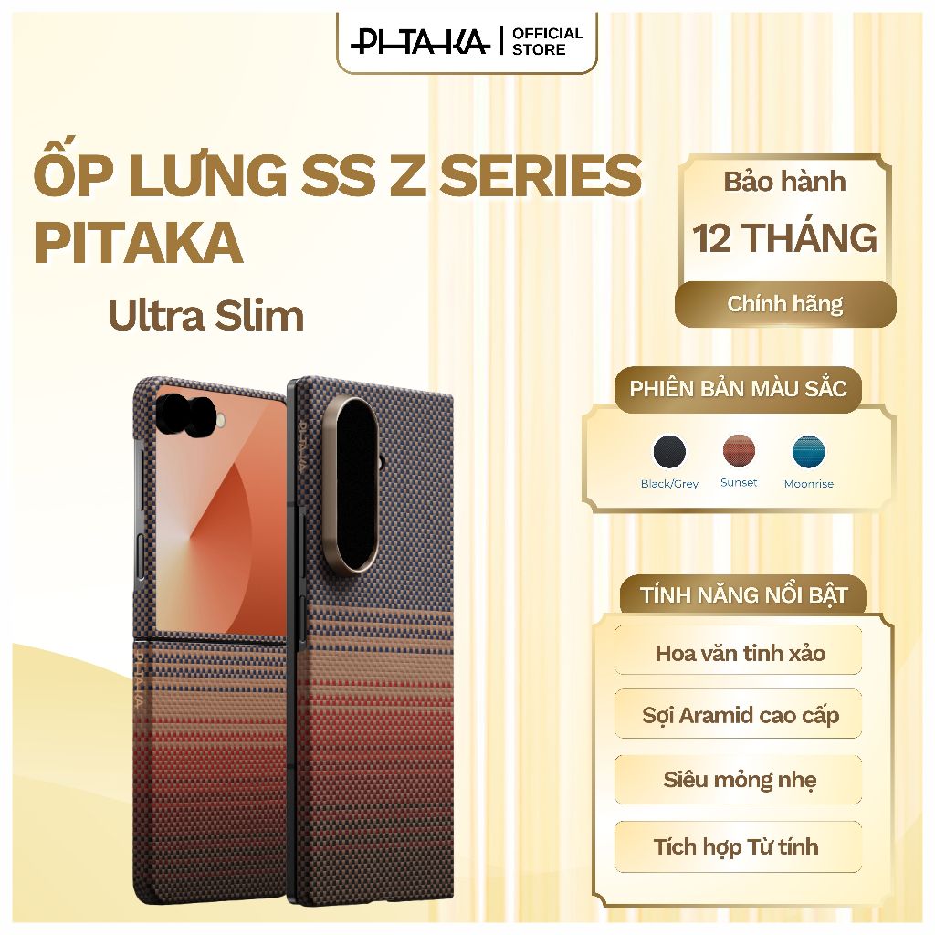 [Samsung Z Fold 7 / Flip 7] Ốp lưng PITAKA Ultra-Slim - Mỏng Nhẹ Có Sạc Không Dây, Chất Liệu Cao Cấp