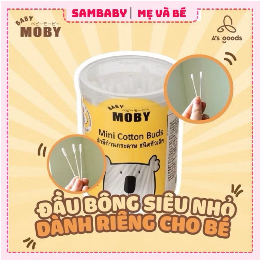 Tăm Bông Cho Bé Moby Nhập Khẩu Thái Lan