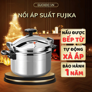Nồi áp suất bếp từ Fujika hợp kim nhôm, nồi hầm nấu đa dạng các loại bếp từ, bếp gas, bếp hồng ngoại