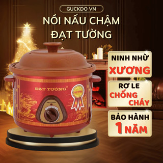 Nồi kho cá, nấu chậm Đạt Tường nồi kho hầm lòng gốm siêu nhừ công suất 300W tích hợp rơle chống cháy