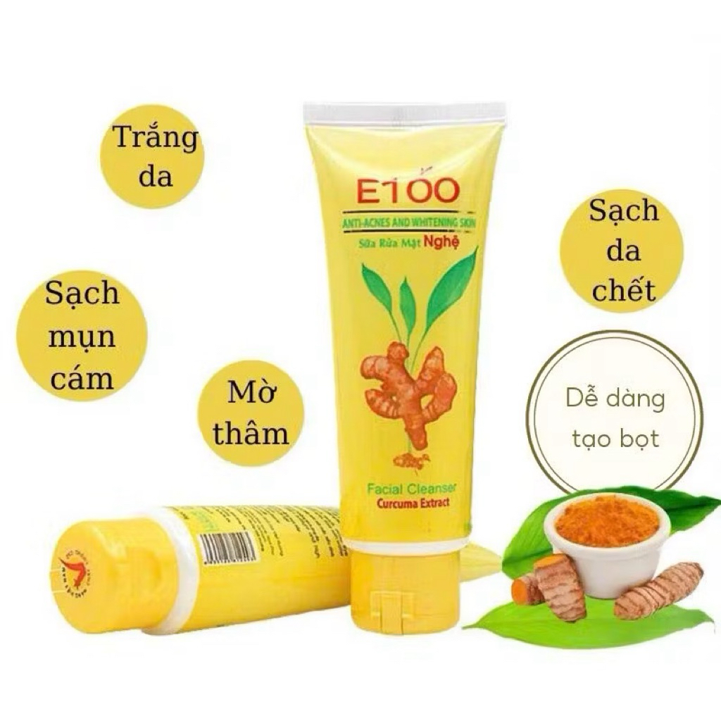 Sữa rửa mặt nghệ E100 100g