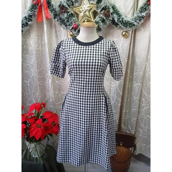 TUTUSTORE thanh lý - Đầm caro chữ A bymo - SIZE M