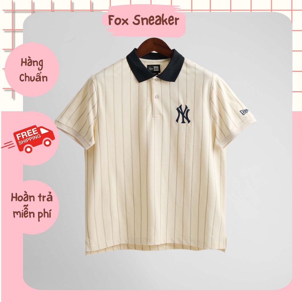POLO NEW ERA NY KEM SỌC XÁM 13622807 | FOX SNEAKER