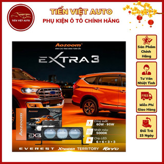  AOZOOM EX3 nhiệt màu 3000k và 5000k - Siêu phẩm đèn trợ sáng bi led 2025 công suất 95W giá 1 đôi  