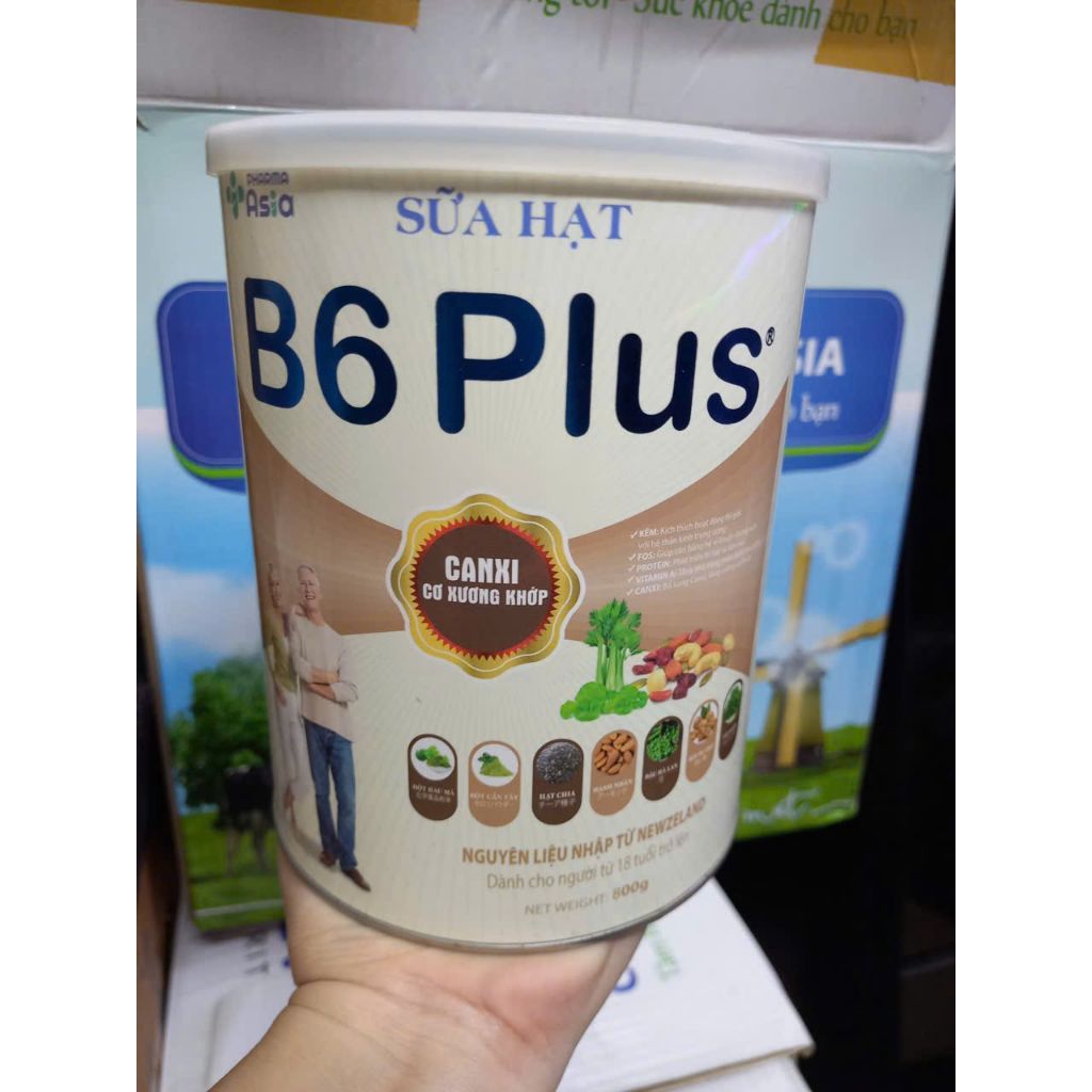 (Hạn sử dụng 8,9,10/2026) Sữa hạt xương khớp, tiểu đường Sữa hạt B6 Plus Canxi, hộp 800g