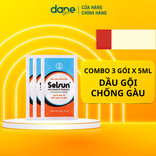  Combo 3 gói Dầu gội Selsun chống gàu sạch gàu & hết ngứa da đầu Selsun Anti-Dandruff Shampoo dạng gói 5ml 