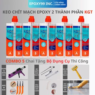  Combo 5 Chai Keo Chít Mạch Keo Chà Ron Keo Epoxy 2 Thành Phần KGT Tặng Bộ Dụng Cụ Thi Công 