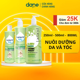  Sữa Tắm Gội Trẻ Em Lactacyd Milky Bảo Vệ Nuôi Dưỡng Da và Tóc Bé Vượt Trội 250ml - 500ml 