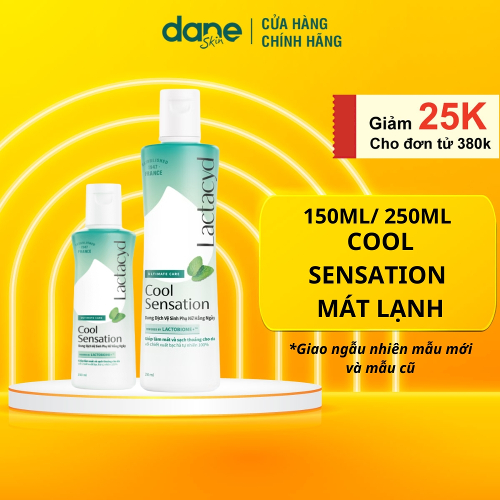 Dung Dịch Vệ Sinh Phụ nữ Lactacyd Cool Sensation Mát Lạnh & Sạch Thoáng 150ml/250ml