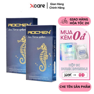  COMBO 20 Bao Cao Su Rocmen Cá Ngựa Xanh Gân Gai Hương Bạc Hà Mát Lạnh Kéo Dài Thời Gian 