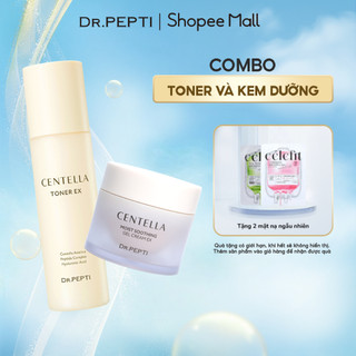  Combo Nước Hoa Hồng + Kem Dưỡng DR.PEPTI Centella Cấp Ẩm Phục Hồi Da 180ml + 70ml 