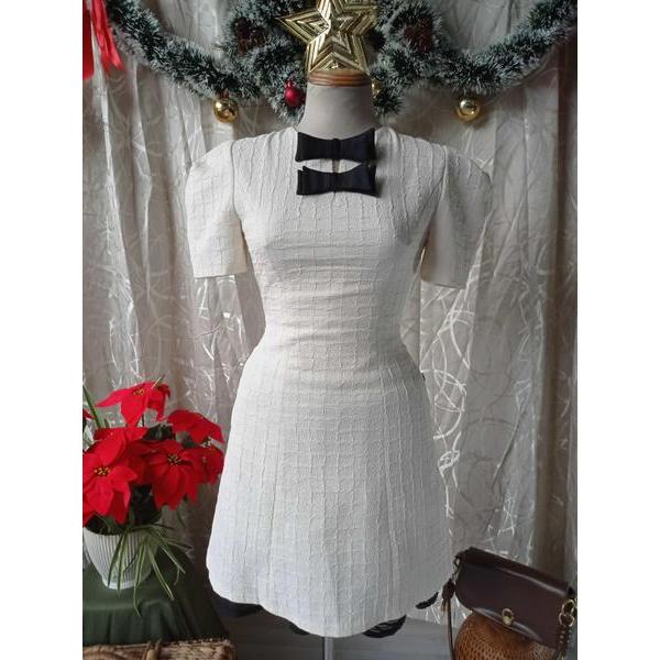 JM DRESS thanh lý - Đầm chữ A nơ ngực bymo - SIZE S