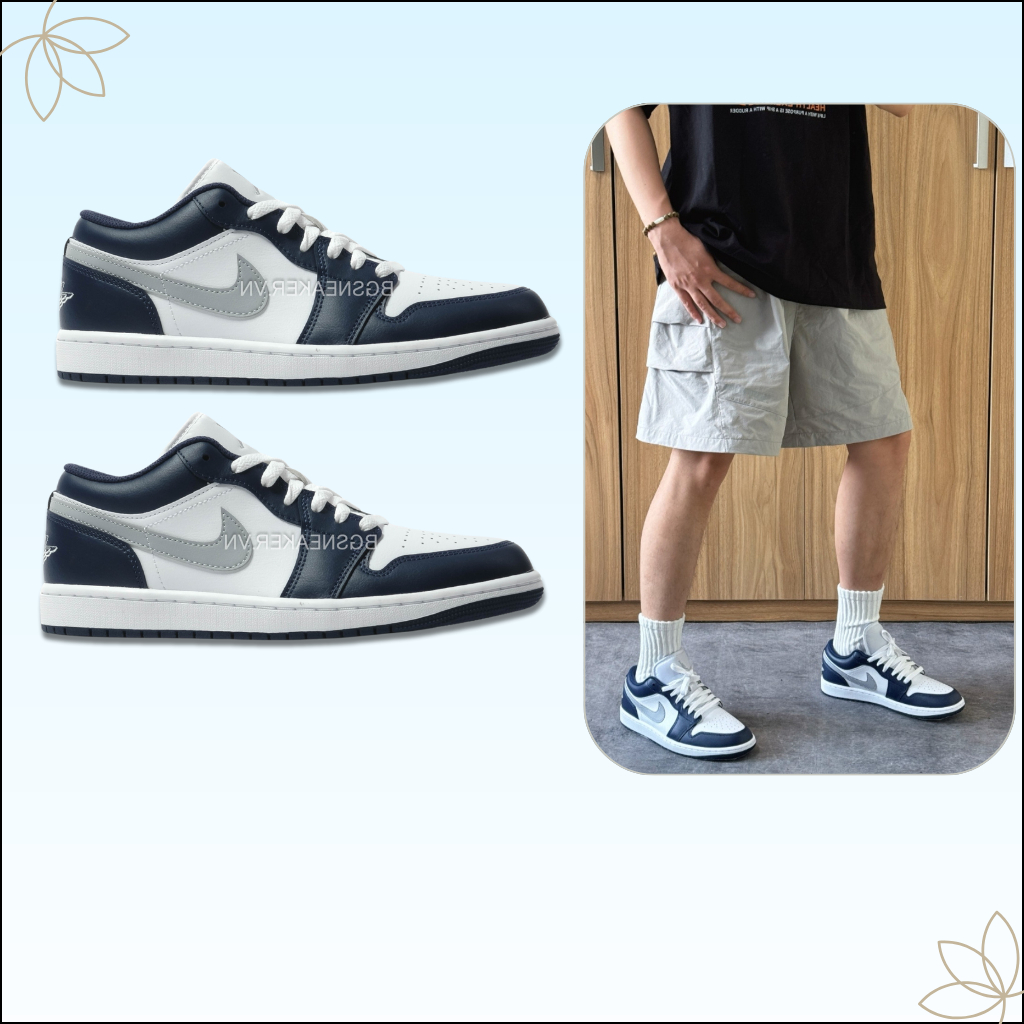 Giày Thể Thao JD1 Low Midnight Navy – Sneaker Nam Nữ JD Xanh Navy Bản Đặc Biệt