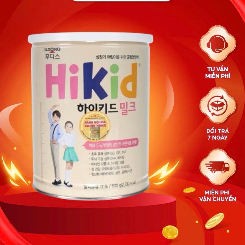 Sữa Hikid Vani tăng chiều cao lon 600g