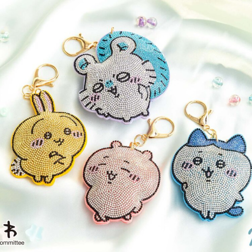 [Parade] Móc khoá Chiikawa Rhinestone Keychain | Móc khoá Chiikawa đính đá lấp lánh | Móc khoá Usagi