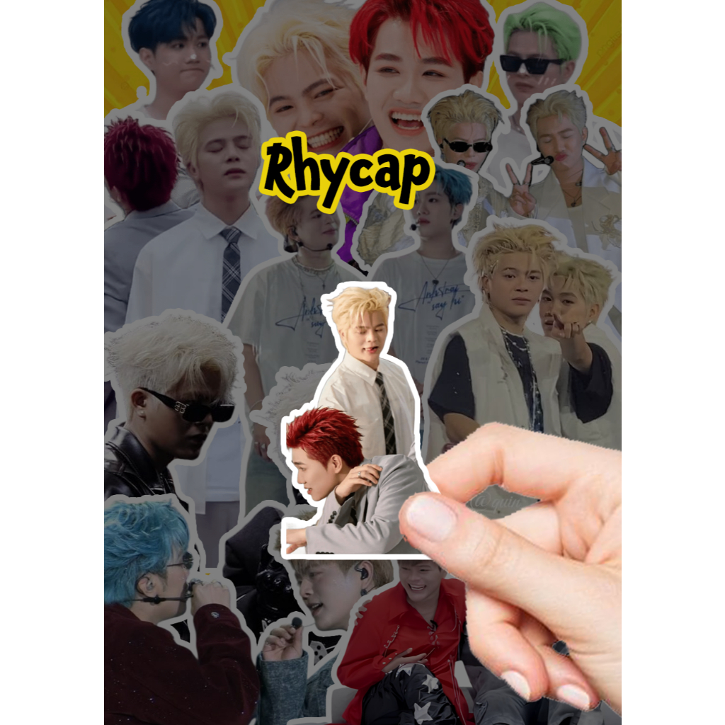 Set 140 Sticker Rhycap ✨ đã cắt sẵn – dán vô tư không sợ hết – trang trí cực chất cho fan