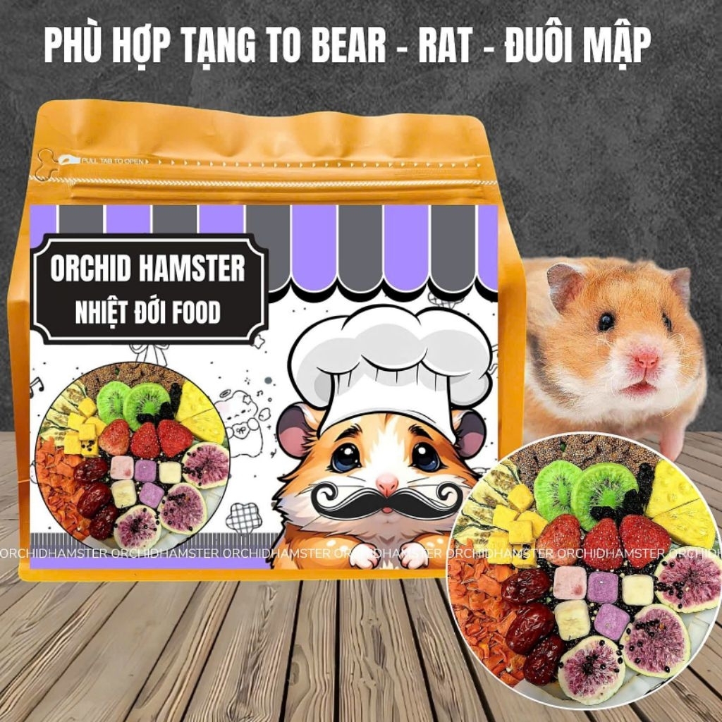 Thức Ăn Hamster Orchid Cao Cấp Nhiệt Đới Dòng Hạt Lớn Dành Cho Tất Cả Hamster