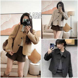  Áo Khoác Dạ Nữ Ngắn Cổ Bẻ Phong Cách Hàn Quốc Siêu Xinh 