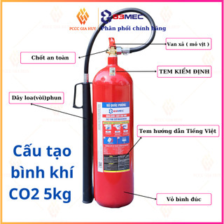 {có kiểm định}Bình chữa cháy khí C02 5kg 83MEC của BỘ QUỐC PHÒNG có tem kiểmđịnh-Chuyên điện và sạch