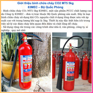 {có kiểm định}Bình chữa cháy khí C02 5kg 83MEC của BỘ QUỐC PHÒNG có tem kiểmđịnh-Chuyên điện và sạch